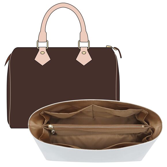 Handbags - 5416 Purse Organizer Insert Compatible with lv Speedy 30/Monogram Bags